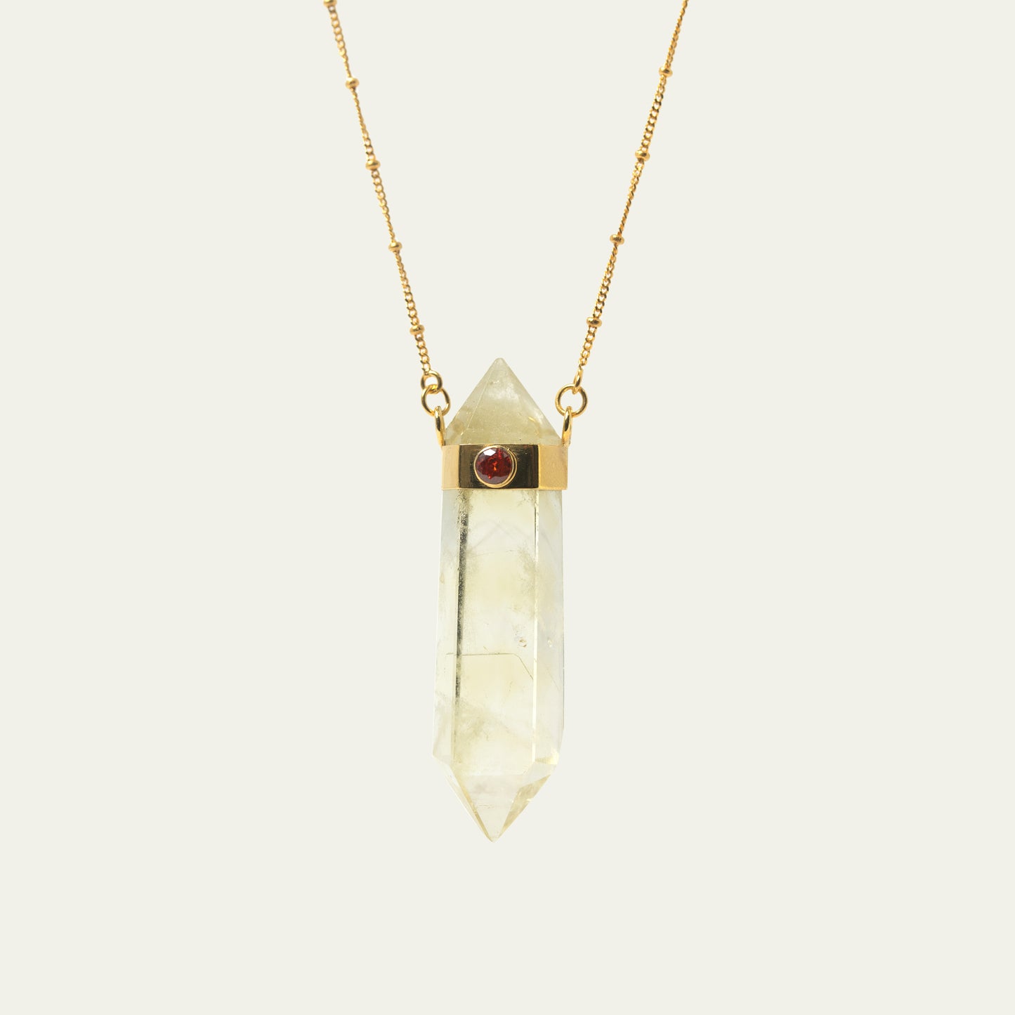 Crystal Pendant And Chain