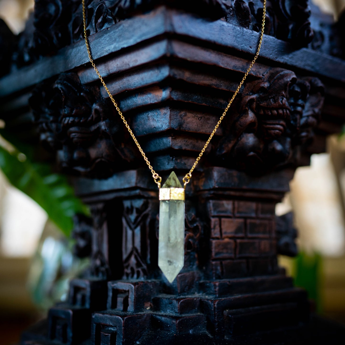 Crystal Pendant And Chain