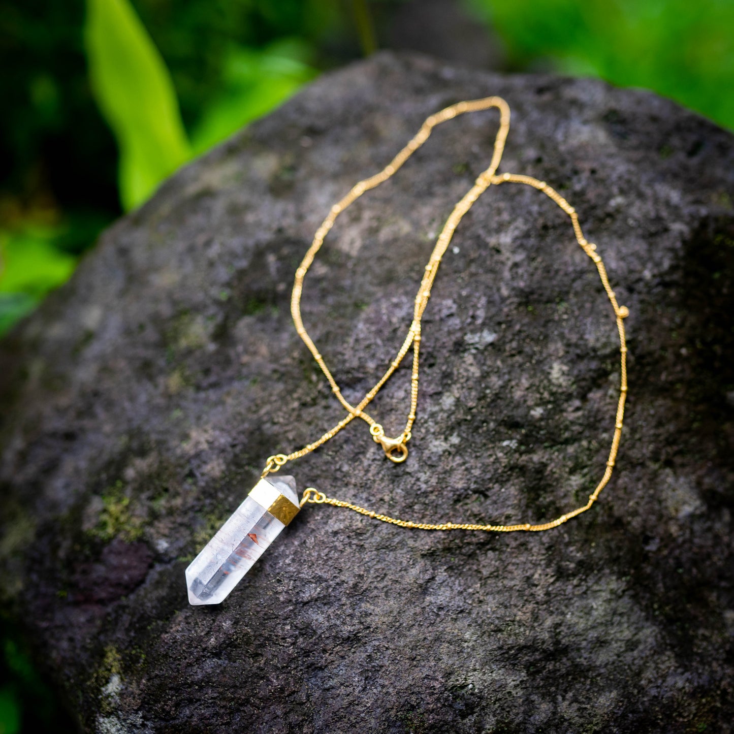 Crystal Pendant And Chain