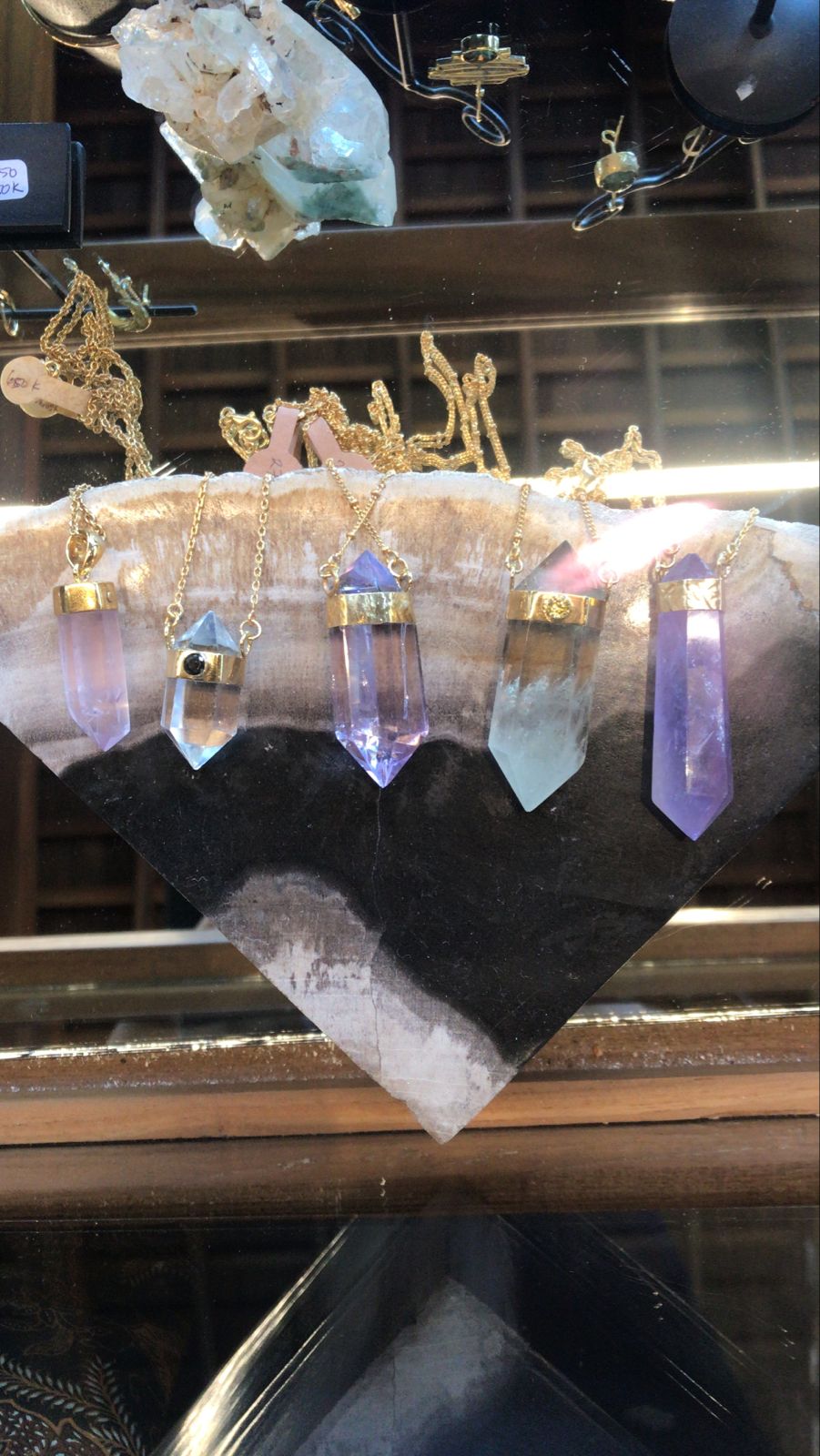 Crystal Pendant And Chain