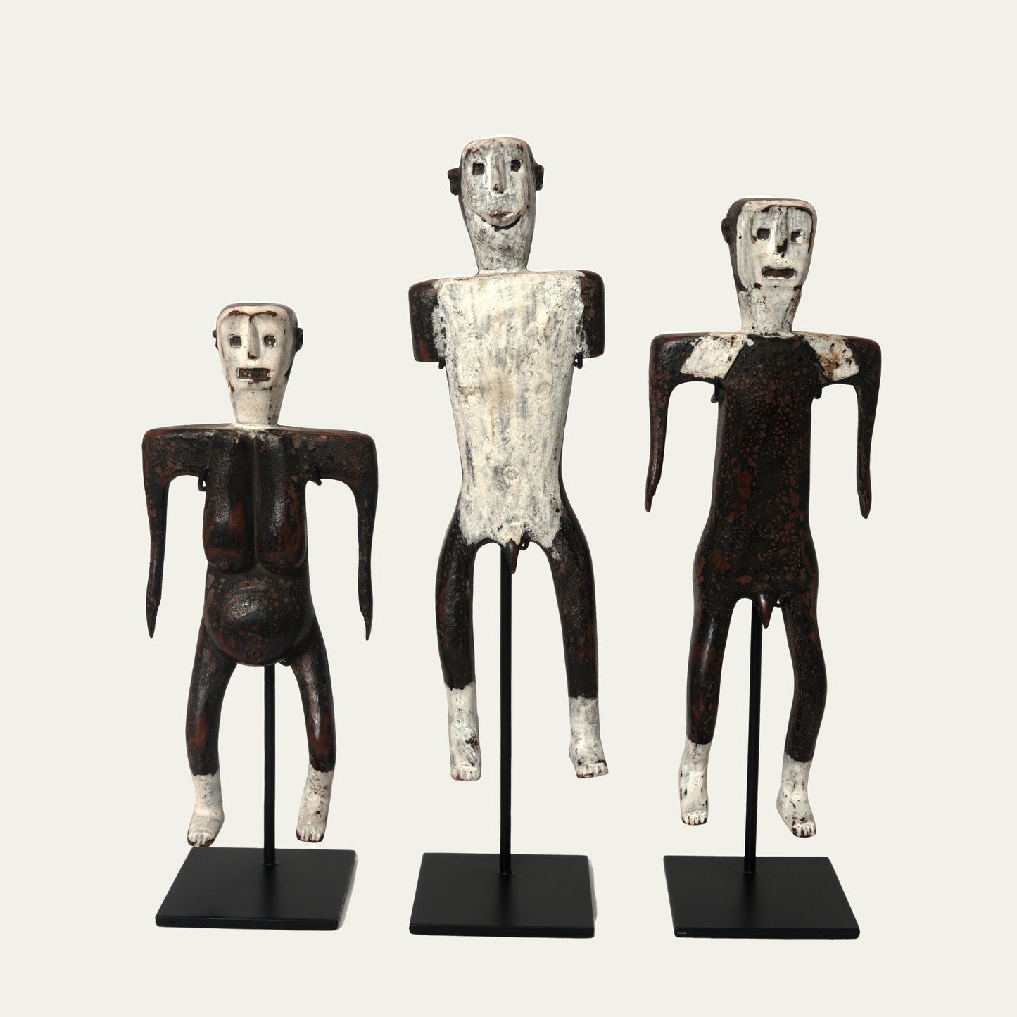 Wooden Men Statue Set Of 3