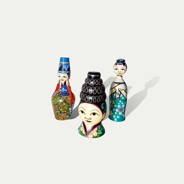 Balinese Wooden Dolls Toothpick Holder