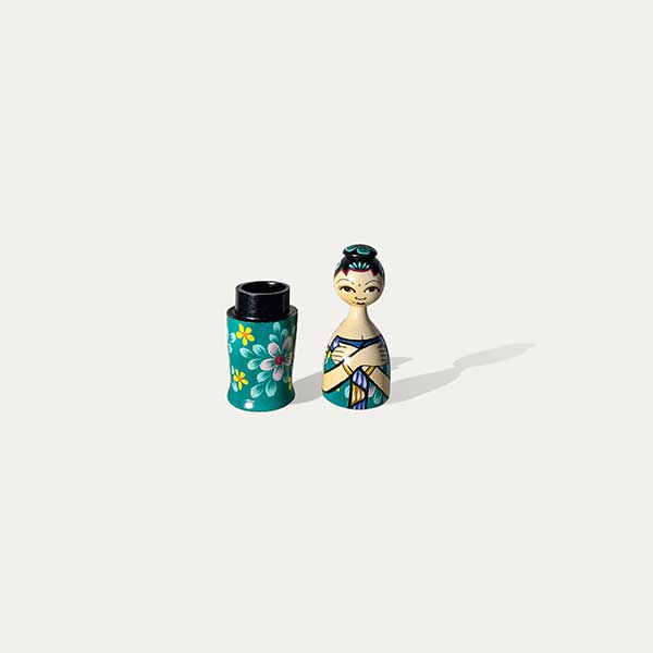 Balinese Wooden Dolls Toothpick Holder